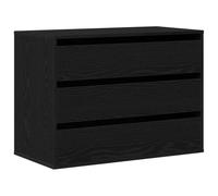 vidaXL Cassettiera angolare, nera, rovere 80 x 41 x 58 cm, materiale in legno