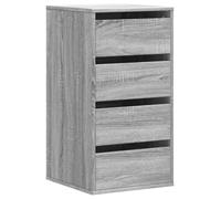 vidaXL Cassettiera angolare Grigio Sonoma 40x41x76 cm in legno multistrato, mobile con cassetti
