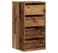 vidaXL Cassettiera Angolare Legno Antico 40x41x76 cm Legno Multistrato, Mobile con cassetti, armadietto con cassetti, portaoggetti con cassetti