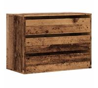 vidaXL Cassettiera Angolare Legno Antico 80x41x58 cm Legno Multistrato, Mobile con cassetti, armadietto con cassetti, portaoggetti con cassetti