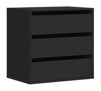 vidaXL Cassettiera Angolare Nera 60x41x58 cm in Legno Multistrato, Mobile con cassetti, armadietto con cassetti, portaoggetti con cassetti