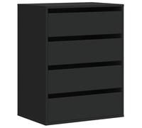 vidaXL Cassettiera angolare in legno multistrato 60x41x76 cm, nera