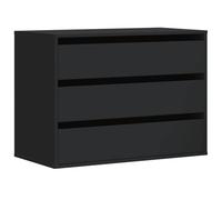 vidaXL Cassettiera Angolare Nera 80x41x58 cm in Legno Multistrato, Mobile con cassetti, armadietto con cassetti, portaoggetti con cassetti