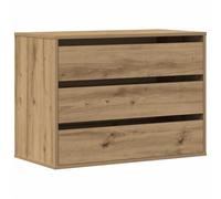 vidaXL Cassettiera Angolare Rovere Artigianale 80x41x58cm Multistrato