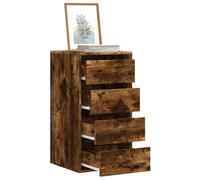 vidaXL Cassettiera Angolare Rovere Fumo 40x41x76cm Legno Multistrato