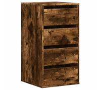 vidaXL Cassettiera Angolare Rovere Fumo 40x41x76cm Legno Multistrato, Mobile con cassetti, armadietto con cassetti, portaoggetti con cassetti
