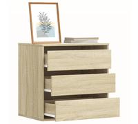 vidaXL Cassettiera Angolare Rovere Sonoma 60x41x58cm Legno Multistrato, Mobile con cassetti, armadietto con cassetti, portaoggetti con cassetti