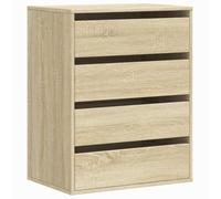 vidaXL Cassettiera Angolare Rovere Sonoma 60x41x76cm Legno Multistrato, Mobile con cassetti, armadietto con cassetti, portaoggetti con cassetti