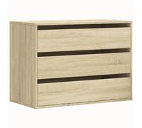 vidaXL Cassettiera Angolare Rovere Sonoma 80x41x58cm Legno Multistrato, Mobile con cassetti, armadietto con cassetti, portaoggetti con cassetti