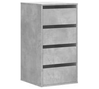 vidaXL Cassettiera Angolo Grigio Cemento 40x41x76cm Legno Multistrato, Mobile con cassetti, armadietto con cassetti, portaoggetti con cassetti