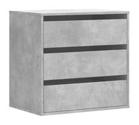 vidaXL Cassettiera Angolo Grigio Cemento 60x41x58cm Legno Multistrato, Mobile con cassetti, armadietto con cassetti, portaoggetti con cassetti