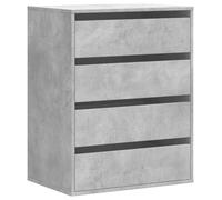 vidaXL Cassettiera Angolo Grigio Cemento 60x41x76cm Legno Multistrato, Mobile con cassetti, armadietto con cassetti, portaoggetti con cassetti