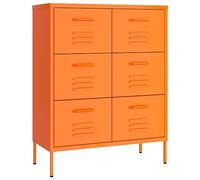 vidaXL Cassettiera Arancione 80x35x101,5 cm in Acciaio