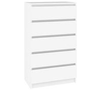 vidaXL Cassettiera Bianca 60x36x103 cm in Legno Multistrato