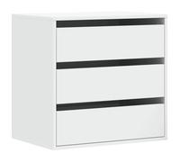 vidaXL Cassettiera Bianca 60x41x58 cm in Legno Multistrato, Mobile con cassetti, armadietto con cassetti, portaoggetti con cassetti