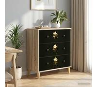 vidaXL Cassettiera BREMEN Stampa di Magnolia 66 x 36,5 x 75 cm Sonoma