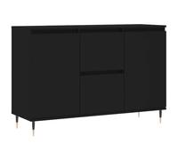 vidaXL Credenza Nera 101,5x35x70 cm in Legno Multistrato, credenza con Ante, Mobile da Soggiorno, portaoggetti, credenza da Cucina, credenza Alta