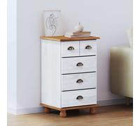 vidaXL Cassettiera con cassetto ASKIM Bianco 45.8 x 40 x 79 cm