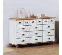 vidaXL Cassettiera con cassetto ASKIM Bianco 79 x 40 x 133.5 cm
