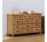 vidaXL Cassettiera con cassetto ASKIM Marrone 79 x 40 x 133.5 cm