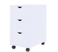 vidaXL Mobile con cassetti, armadio portaoggetti con ruote, organizer da soggiorno, mobile da soggiorno, casa interna, bianco