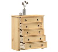 vidaXL Cassettiera Corona 80x40x89 cm in Legno Massello di Pino, Mobile con cassetti, armadietto con cassetti, portaoggetti con cassetti
