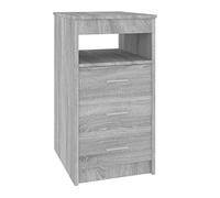vidaXL Cassettiera Grigio Sonoma 40x50x76 cm in Legno Multistrato