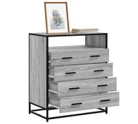 vidaXL Cassettiera Grigio Sonoma 70x41x83,5 cm in Legno Multistrato