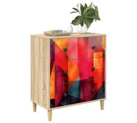 vidaXL Cassettiera HEESCH Stampa a blocchi di colore 66 x 36,5 x 75 cm