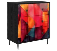 vidaXL Cassettiera HEESCH Stampa a blocchi di colore 66 x 36,5 x 76 cm