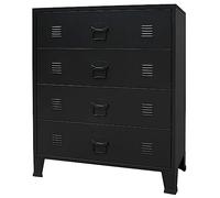 vidaXL Cassettiera in Metallo in Stile Industriale 78x40x93 cm Nera