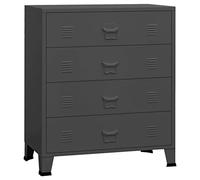 vidaXL Cassettiera Industriale Antracite 78x40x93 cm in Metallo