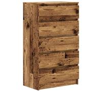vidaXL Cassettiera Legno Antico 60x36x103 cm in Legno Multistrato, Mobile con cassetti, credenza, credenza con cassetti, Mobile Contenitore
