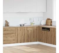 vidaXL Cassettiera Lyon Rovere artigianale 30x46x81,5 cm Legno multistrato