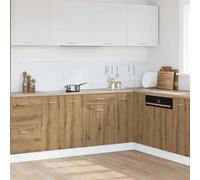 vidaXL Cassettiera Rovere Artigianale 50x46x81,5 cm Legno Multistrato, Mobile da Cucina, mobiletto con cassetto, mobiletto, unità da Cucina