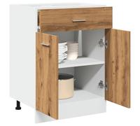 vidaXL Cassettiera “Lyon” Rovere Artigianale 60x46x81,5 cm