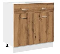 vidaXL Cassettiera “Lyon” Rovere Artigianale 80x46x81,5 cm