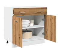 vidaXL Cassettiera “Lyon” Rovere Artigianale 80x46x81,5 cm