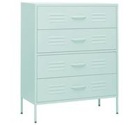 vidaXL Cassettiera Menta 80x35x101,5 cm in Acciaio
