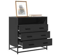 vidaXL Cassettiera Nera 70x41x70 cm in Legno Multistrato, Mobile con cassetti, credenza, credenza con cassetti, Mobile Contenitore