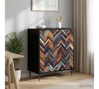 vidaXL Cassettiera OMMEN Stampa geometrica 66 x 36,5 x 76 cm