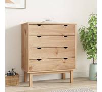 Cassettiera OTTA 76,5x39,5x90 cm in Legno Massello di Pino