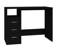 Vidaxl Cassettiera per Scrivania in Compensato Nero 102x50x76 Cm
