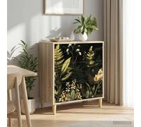 vidaXL Cassettiera RHENEN Stampa tropicale 66 x 36,5 x 75 cm Sonoma