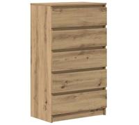 vidaXL Cassettiera Rovere Artigianale 60x36x103 cm in legno multistrato – mobile con cassetti