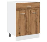 vidaXL Cassettiera Rovere Artigianale 60x46x81,5 cm in Truciolato, Mobile da Cucina, mobiletto con cassetto, mobiletto, unità da Cucina
