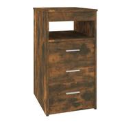 vidaXL Cassettiera Rovere Fumo 40x50x76 cm in Legno Multistrato