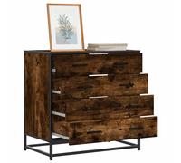 vidaXL Cassettiera Rovere Fumo 70x41x70 cm in Legno Multistrato, Mobile con cassetti, credenza, credenza con cassetti, Mobile Contenitore