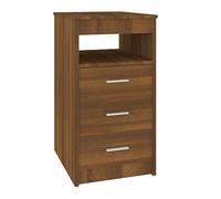 vidaXL Cassettiera Rovere Marrone 40x50x76 cm in Legno Multistrato