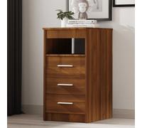 vidaXL Cassettiera Rovere Marrone 40x50x76 cm in Legno Multistrato